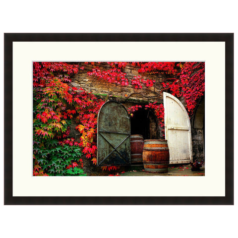 Burgundy Barrels  - Fine Art Photograph by Andy Katz  - Framed Wall Art