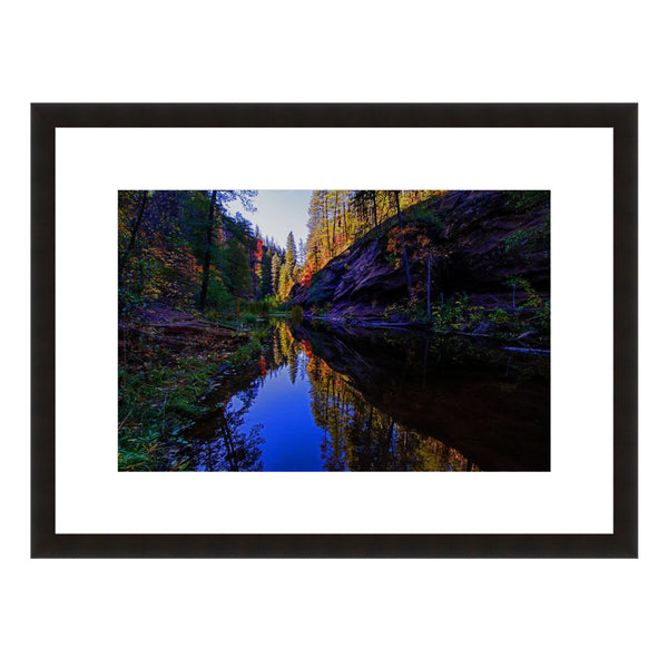 Image shown in Black Onyx frame with white mat
