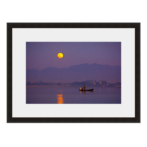Image shown in Black Onyx frame with white mat