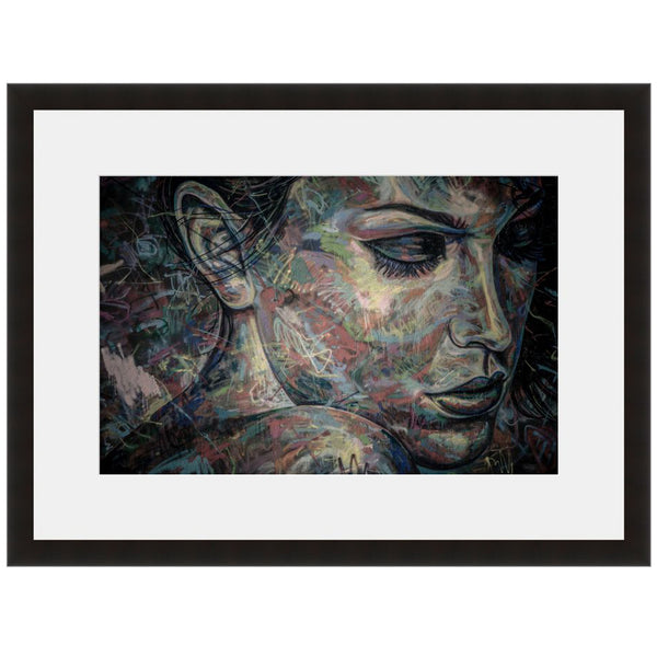 Image shown in Black Onyx frame with white mat