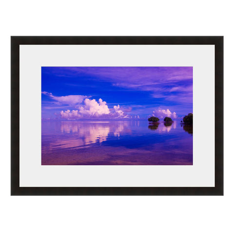 Image shown in Black Onyx frame with white mat