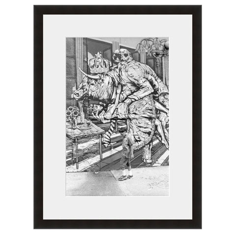 Image shown in Black Onyx frame with white mat