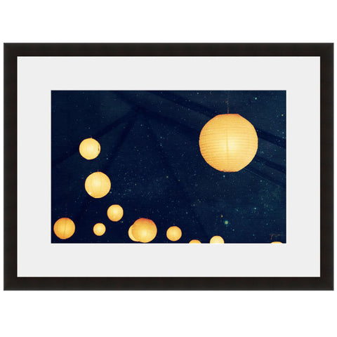 Image shown in Black Onyx frame with white mat