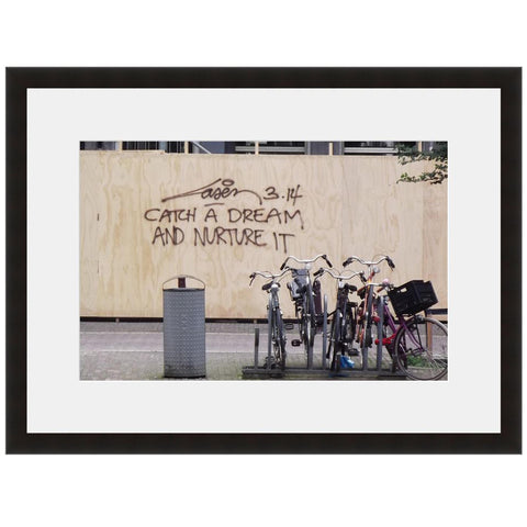 Image shown in Black Onyx frame with white mat