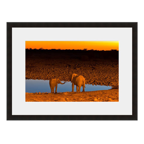 Image shown in Black Onyx frame with white mat