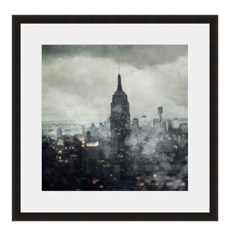 Image shown in Black Onyx frame with white mat