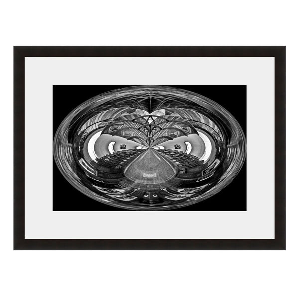 Image shown in Black Onyx frame with white mat