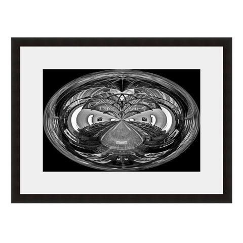Image shown in Black Onyx frame with white mat
