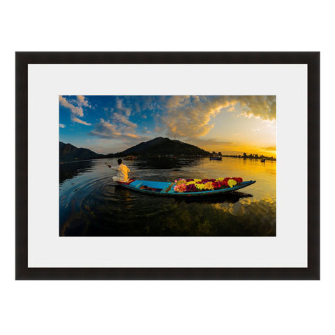 Image shown in Black Onyx frame with white mat