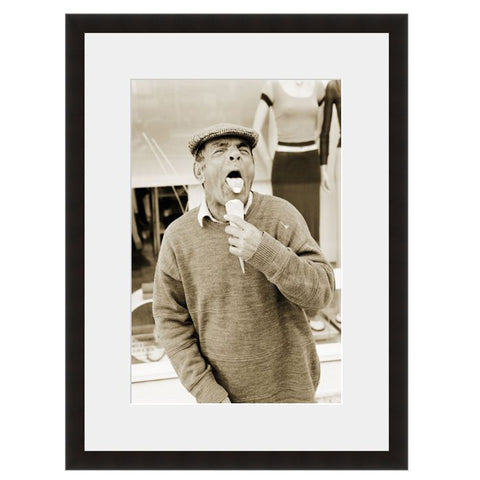 Image shown in Black Onyx frame with white mat