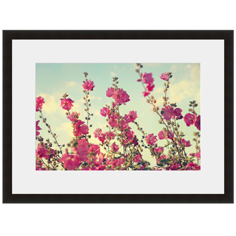 Image shown in Black Onyx frame with white mat