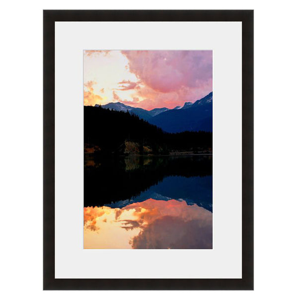 Image shown in Black Onyx frame with white mat