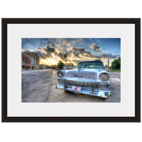 Image shown in Black Onyx frame with white mat