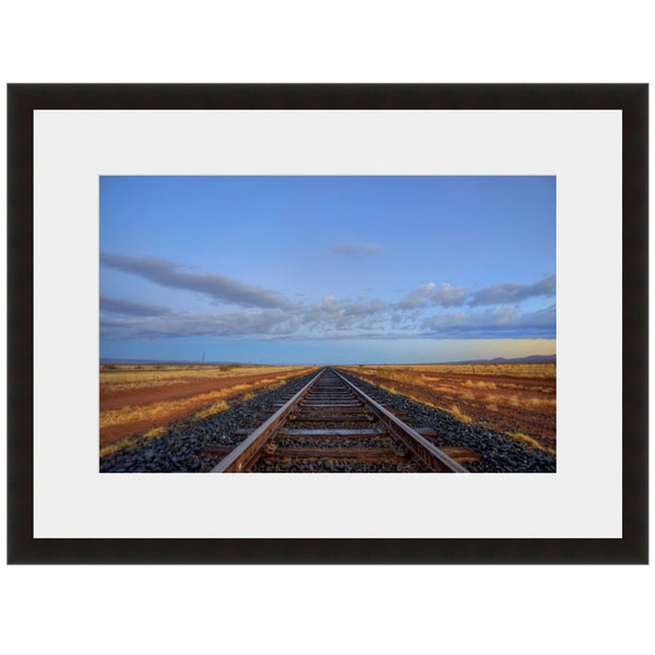 Image shown in Black Onyx frame with white mat