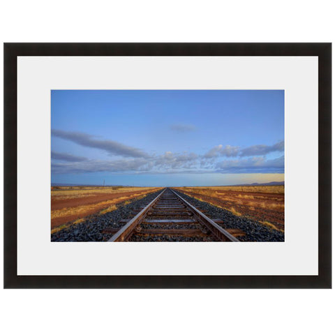 Image shown in Black Onyx frame with white mat