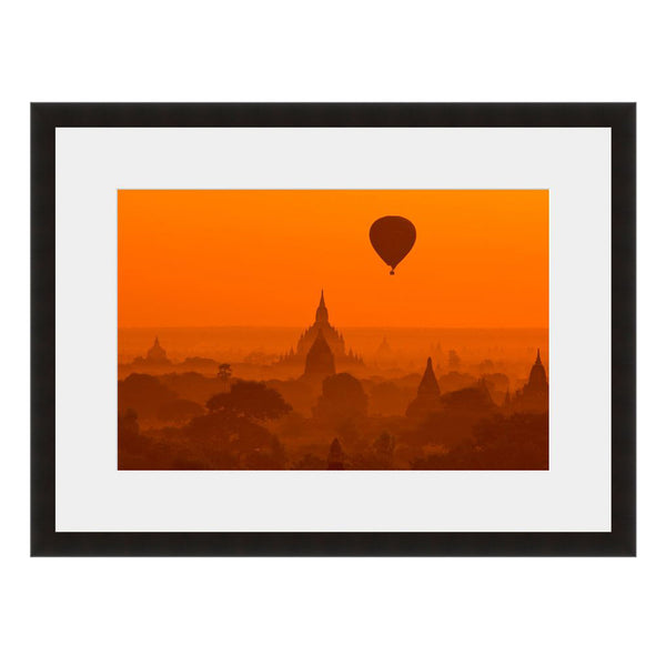 Image shown in Black Onyx frame with white mat