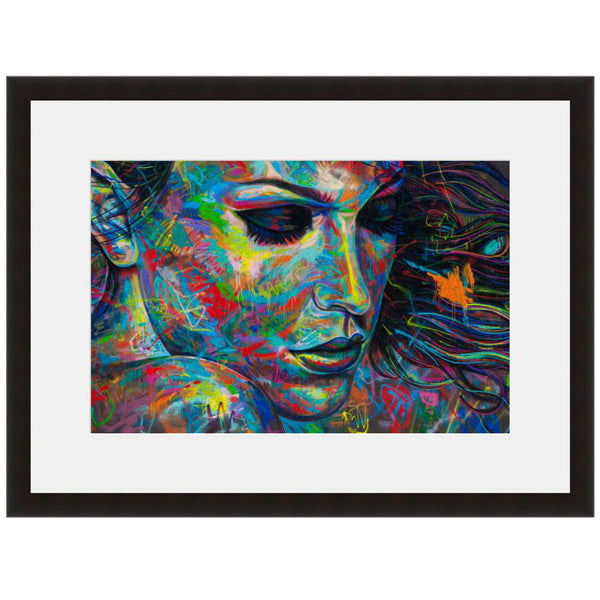 Image shown in Black Onyx frame with white mat