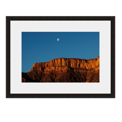 Image shown in Black Onyx frame with white mat