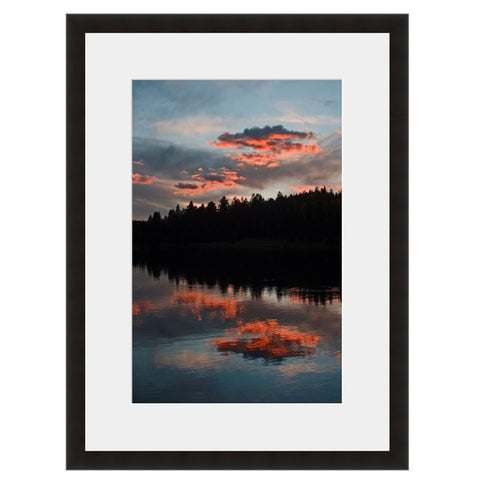 Image shown in Black Onyx frame with white mat