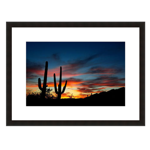 Image shown in Black Onyx frame with white mat