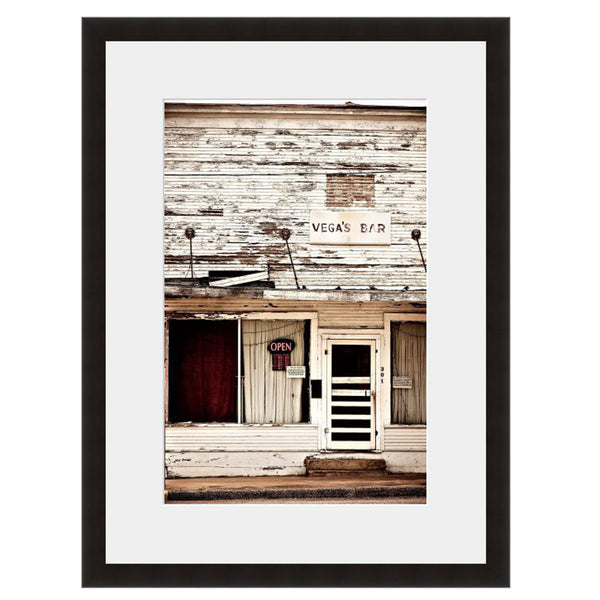 Image shown in Black Onyx frame with white mat