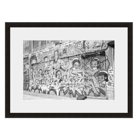 Image shown in Black Onyx frame with white mat