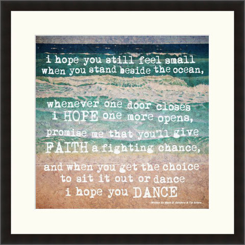 I Hope You Dance - Lyric Culture  - Fine Art Photograph by Lyric Culture  - Framed Wall Art