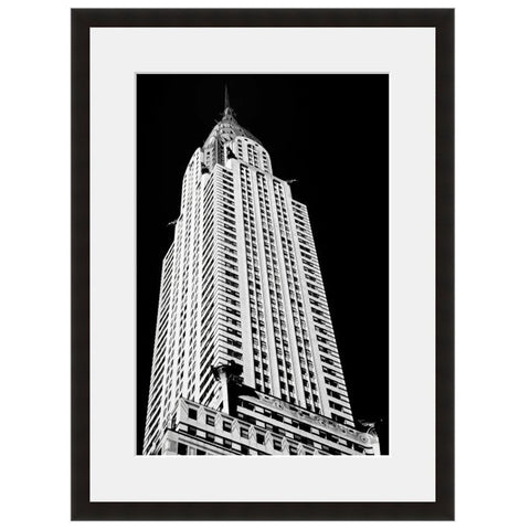 Image shown in Black Onyx frame with white mat. New York City, New York, Chrysler Building, photographed by Vincent Versace.